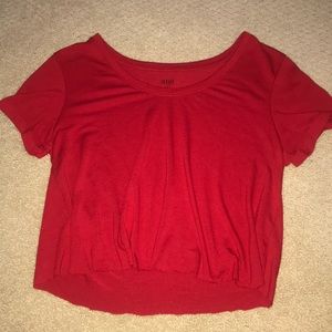 Red crop top